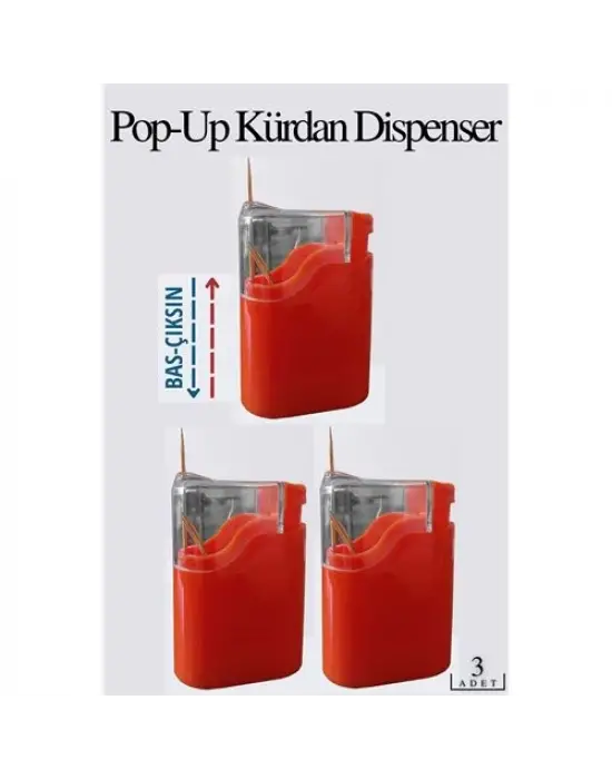 Omarı Etkileyici Otomatik Kürdanlık Seti 3lü