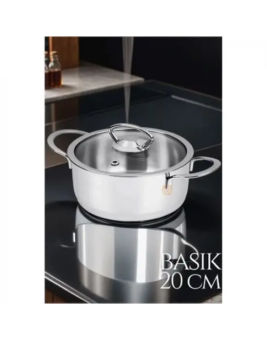 Omarı Paslanmaz Çelik 20 cm Tencere