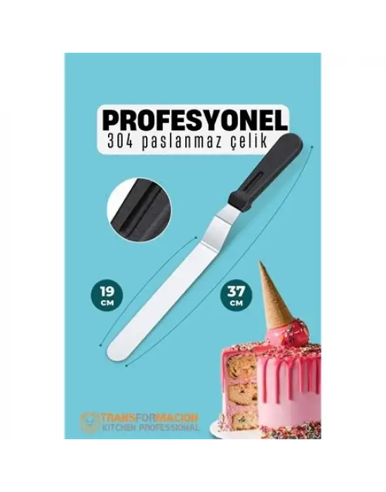 Omarı Paslanmaz Çelik Profesyonel Pasta Spatulası - gl00my