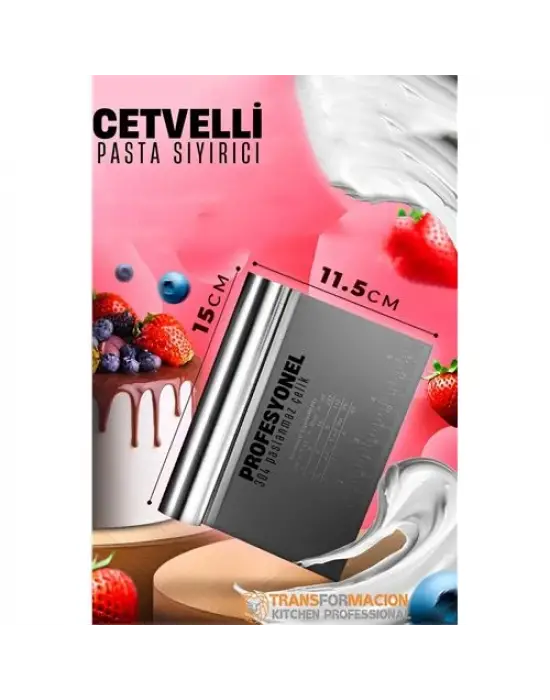 Omarı Profesyonel Ölçü Cetveli Hamur Sıyırıcı