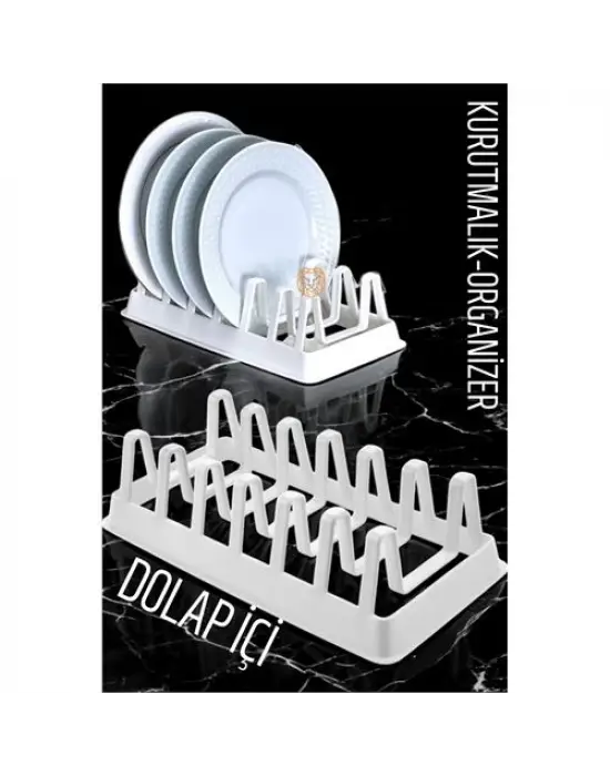 Omarı Pratik Tabak Düzenleyici ve Kapak Organizer