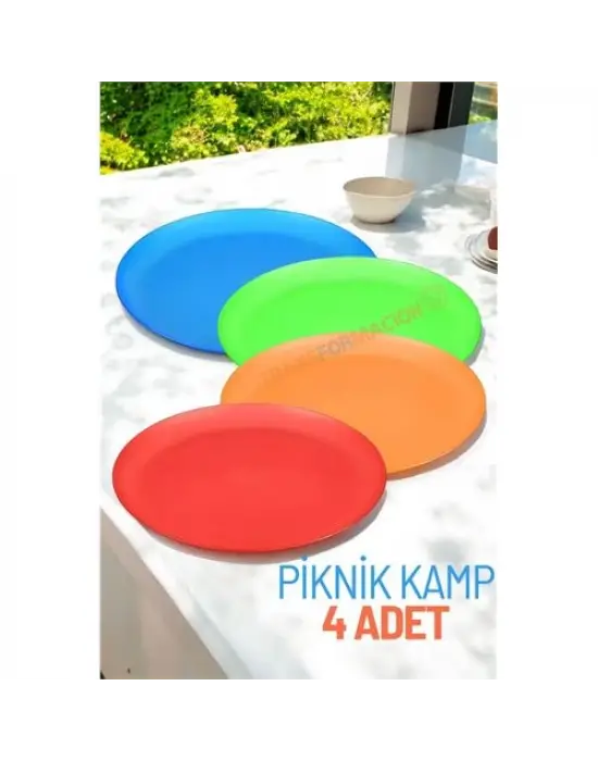Omarı Çok Amaçlı Taşınabilir Kamp ve Piknik Tabak Seti 4 Parça