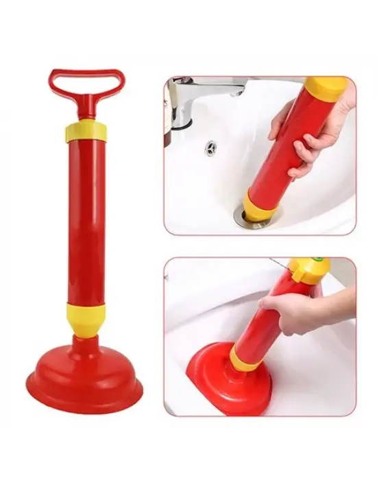 Omarı Etkili Pistonlu Klozet ve Lavabo Gider Açıcı Pompa