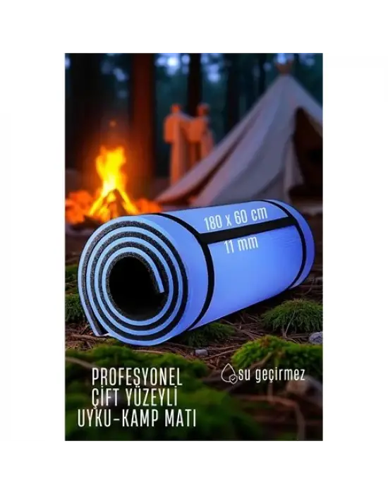 Omarı Yüksek Kaliteli Çift Taraflı Mavi Kamp ve Piknik Matı