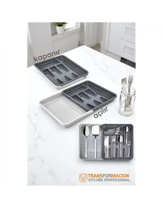 Omarı Uzayabilen ve Ayarlanabilir Çekmece İçi Kaşıklık - Pratik Düzenleme Çözümü