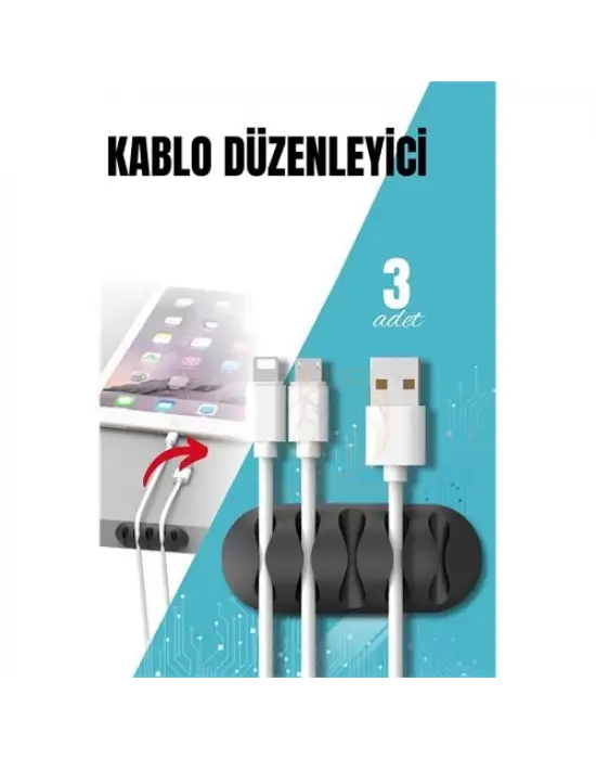 Omarı Pratik Kablo Düzenleyici Klips Seti