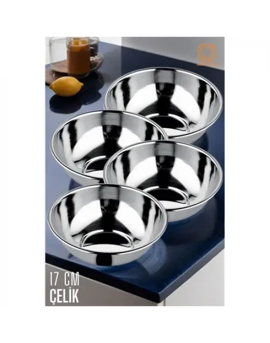 Omarı Paslanmaz Çelik Çorba Kasesi Seti 4 Parça