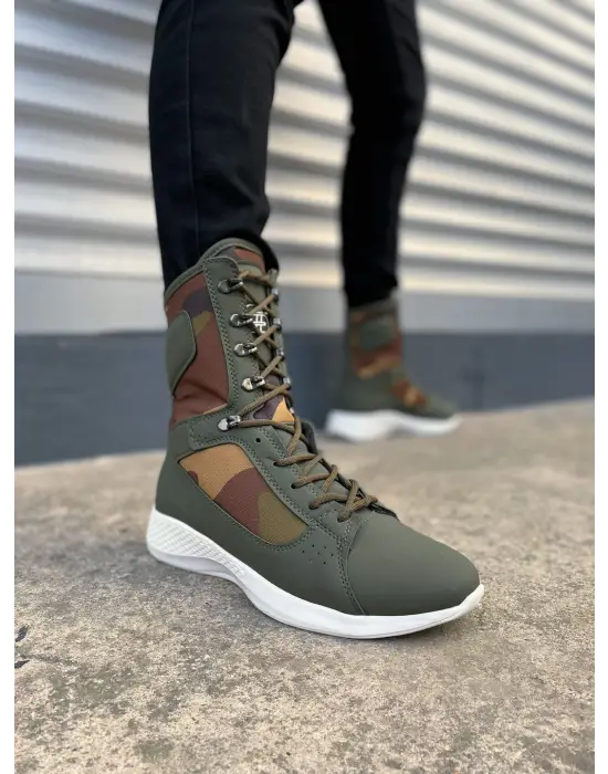 Modern Bağcıklı Erkek Askeri Bot