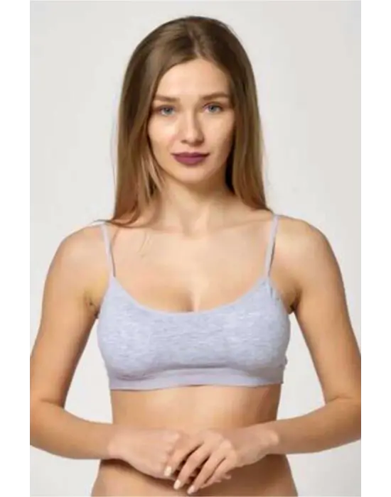 Modern İp Askılı Beyaz ve Gri Büstiyer 2 Adet