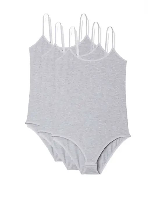 Modern İp Askılı Kadın Çıtçıtlı Body Gray