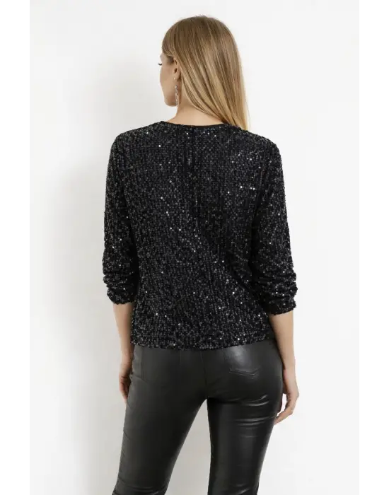 Modern Kadın Kısa Pulpayet Ceket