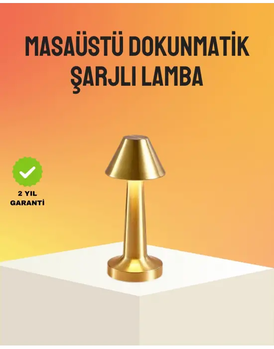 Modern Metal Masa Lambası 3 Işık Renkli Kademesiz Parlaklık Ayarlı