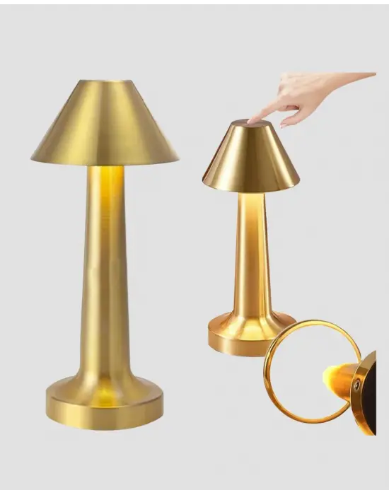 Modern Metal Masa Lambası 3 Işık Renkli Kademesiz Parlaklık Ayarlı