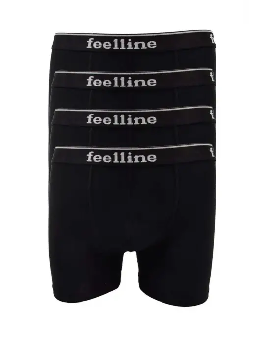 Modern Siyah Pamuklu Erkek Boxer