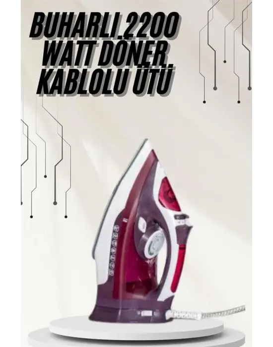 Modern Tasarım 2200w Dayanıklı Buharlı Seramik Kaplama Ütü