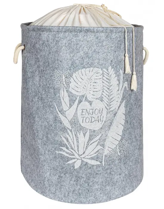 Omarı Püskül Detaylı Düzenleyici Keçe Sepet