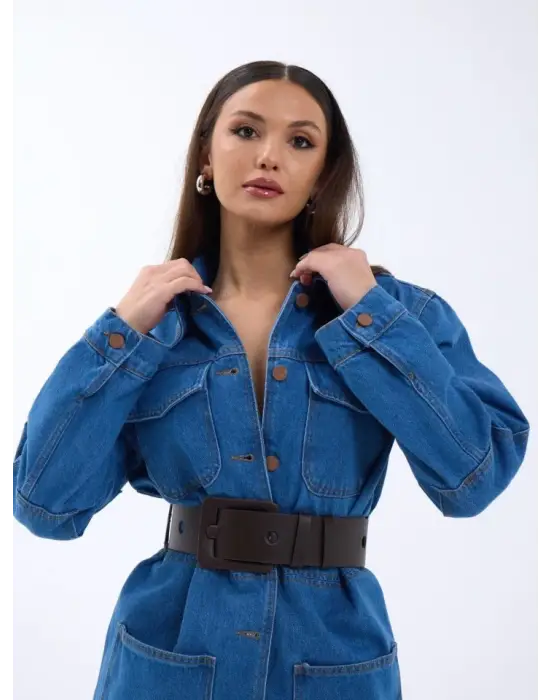 Omarı Kot Ceket - Mavi, Tarzınızı Tamamlasın