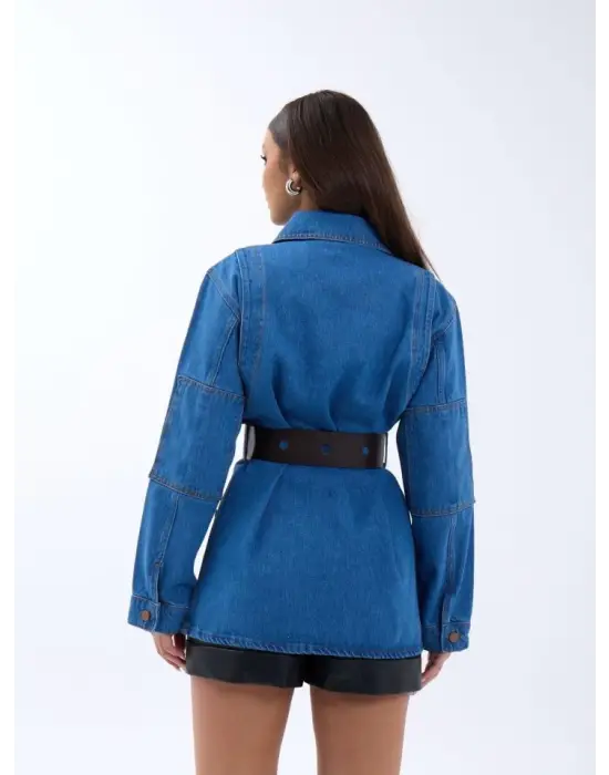 Omarı Kot Ceket - Mavi, Tarzınızı Tamamlasın