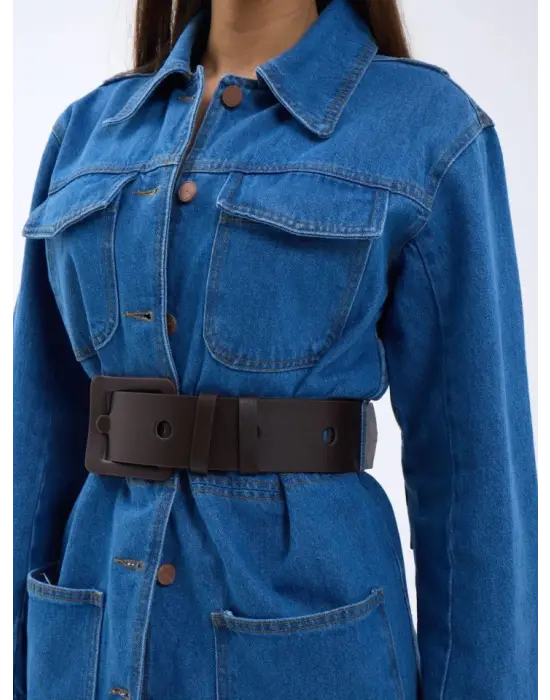 Omarı Kot Ceket - Mavi, Tarzınızı Tamamlasın