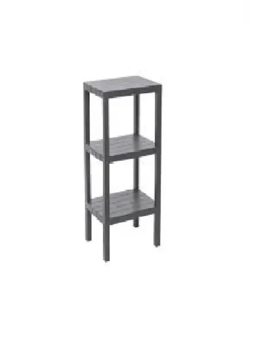 Omarı 3 Katlı Siyah Modüler Raf - Kullanışlı ve Şık Depolama Çözümü