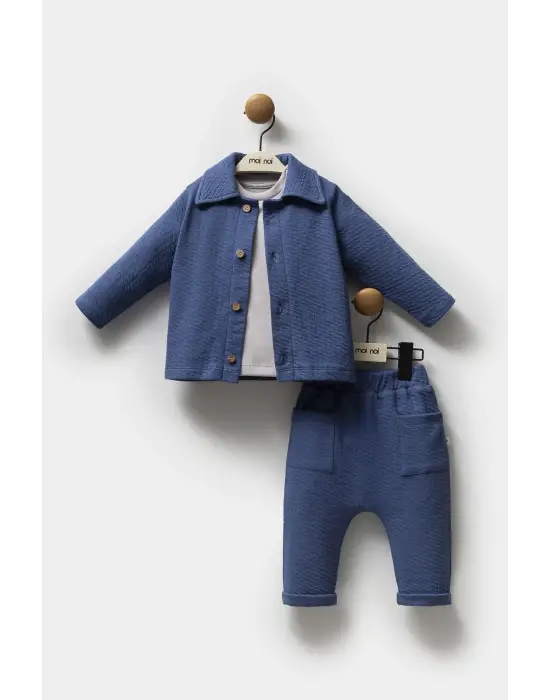 Moi Noi Ceketli Takım MNB5321 Navy Blue