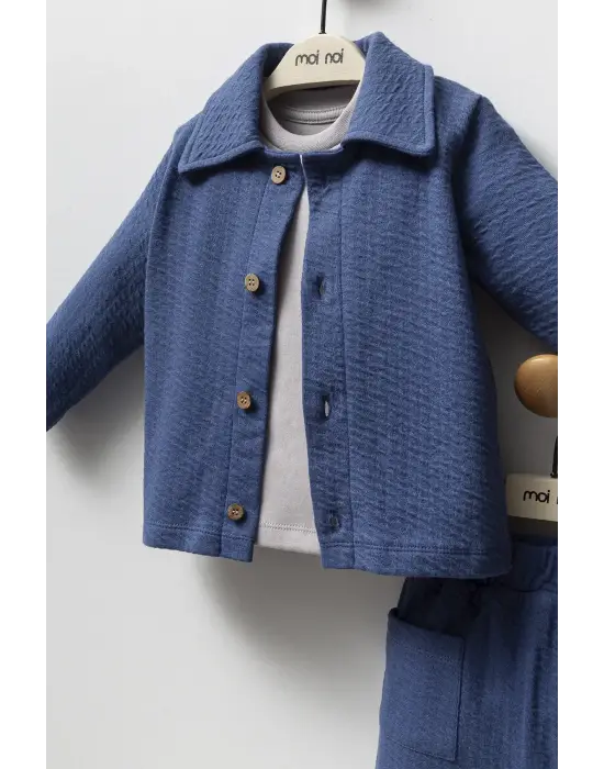 Moi Noi Ceketli Takım Mnb5321 Navy Blue