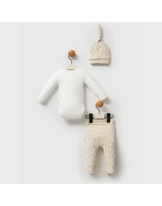 Moi Noi Kokina Şapka Body Pantolon MNB5334 Bej