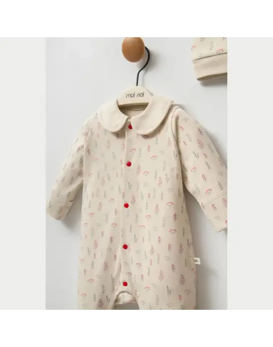 Moi Noi Kokina Şapkalı Tulum MNB1259 Bej