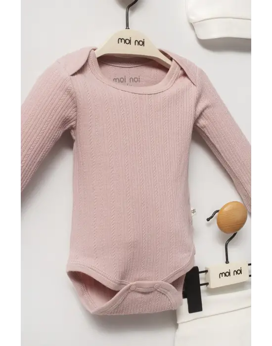 Moi Noi Şapkalı Badi Pantolon Takım MNB5346 Mürdüm