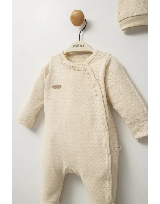 Moi Noi Şapkalı Tulum Mnb1248 Bej