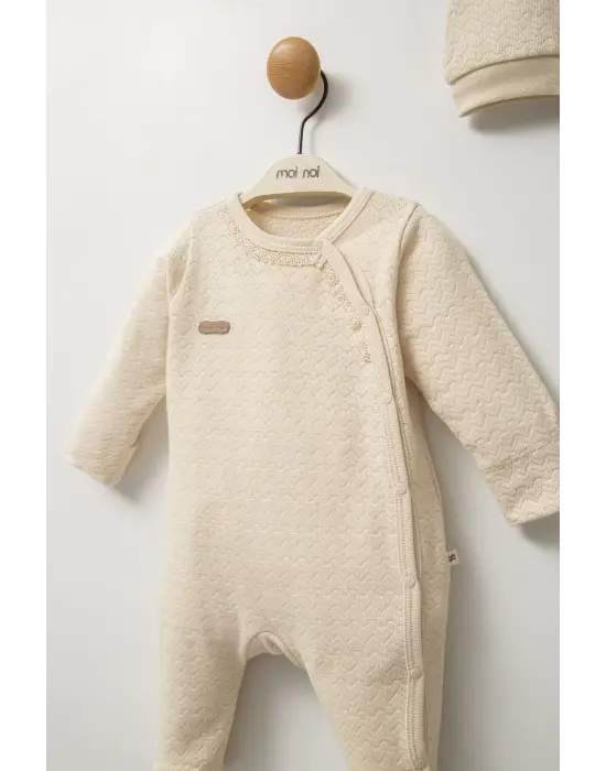 Moi Noi Şapkalı Tulum MNB1248 Bej