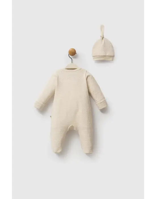 Moi Noi Şapkalı Tulum Mnb1248 Bej