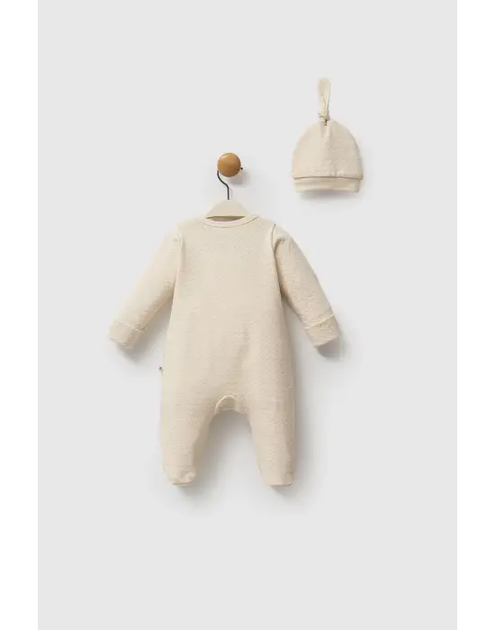 Moi Noi Şapkalı Tulum MNB1248 Bej