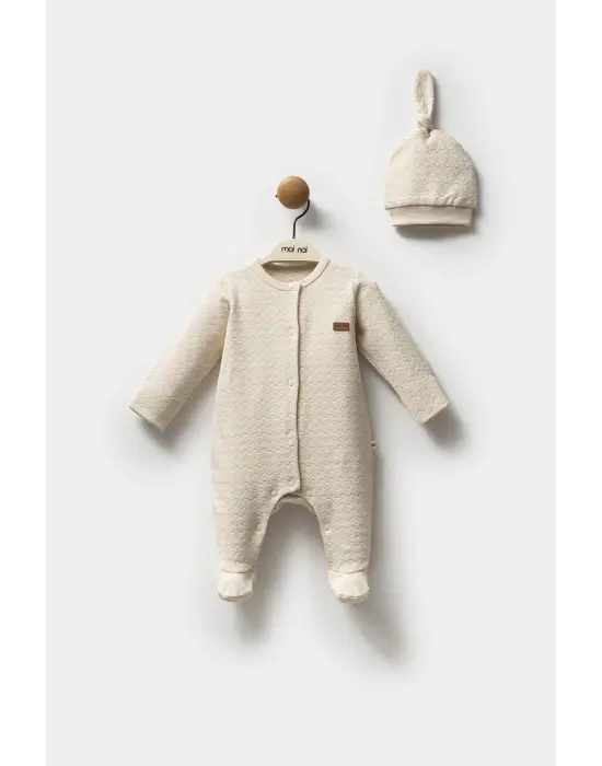 Moi Noi Şapkalı Tulum MNB1249 Bej