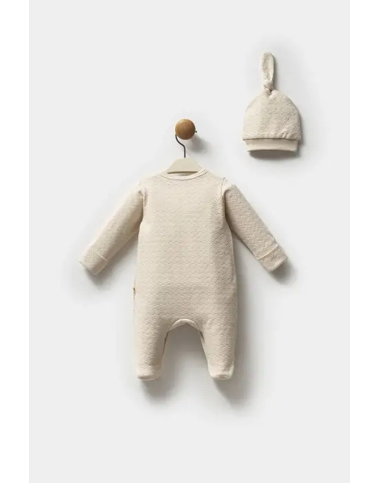 Moi Noi Şapkalı Tulum MNB1249 Bej