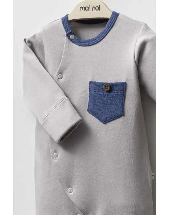 Moi Noi Şapkalı Tulum MNB1250 Gri