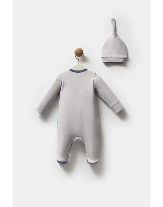 Moi Noi Şapkalı Tulum MNB1250 Gri