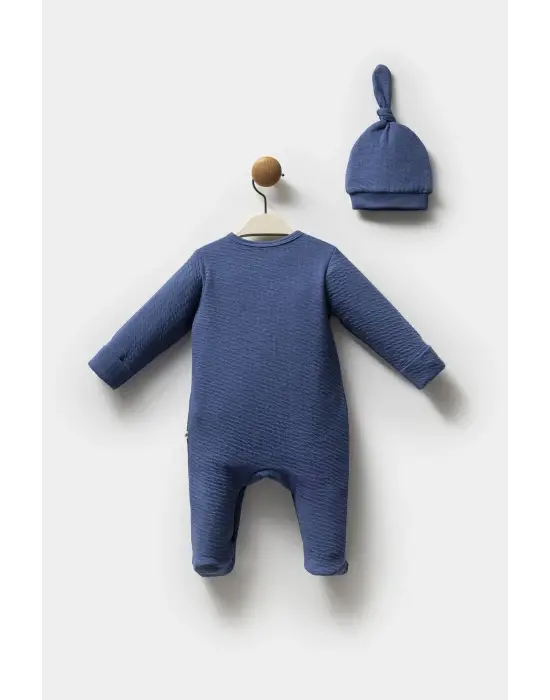 Moi Noi Şapkalı Tulum MNB1251 Navy Blue