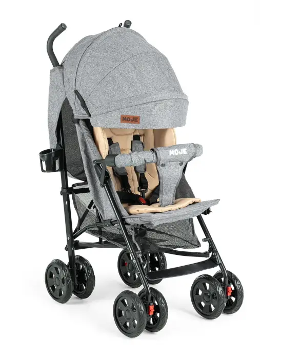 Omarı Güçlü ve Şık Bebek Arabası Gri Siyah