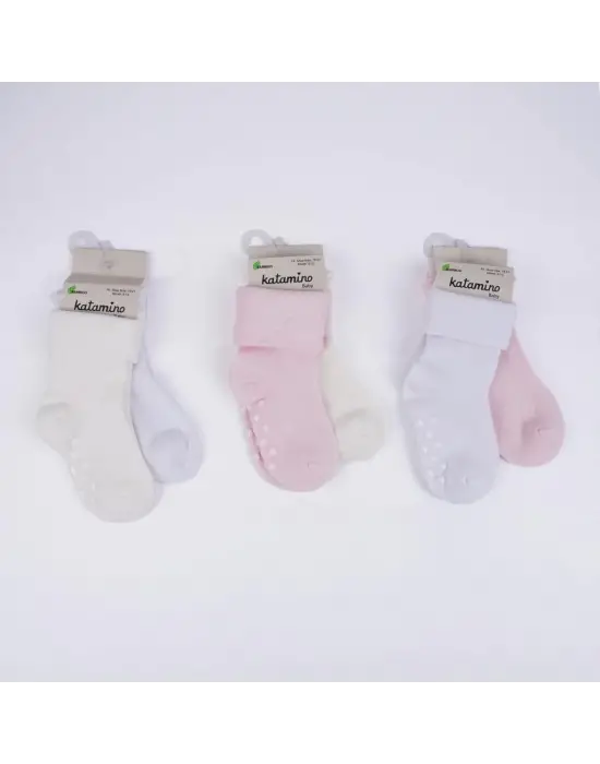 Monala Absli 2li Kız Modal Bebek Soket K44091 Asorti