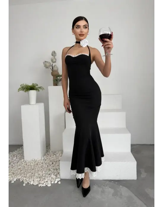 Monea Boyundan Bağlamalı Elbise