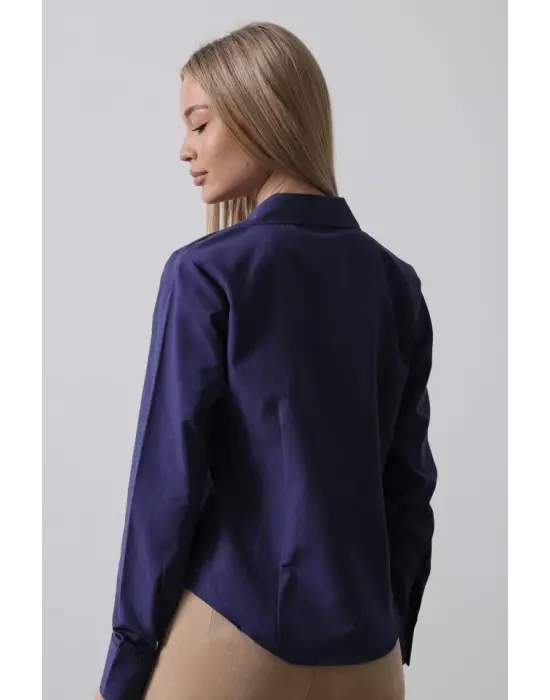 Omarı Şık Mor Basic Gömlek