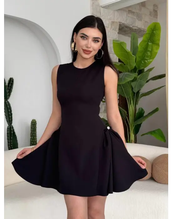 Omarı İnci Detaylı Zarif Elbise