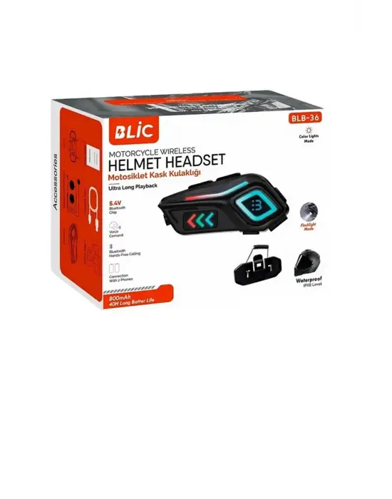 Motor Kask Kulaklık Rgb Modlu Motosiklet Kulaklık Su Geçirmez 5.4 Bluetooth Intercom Blb_36