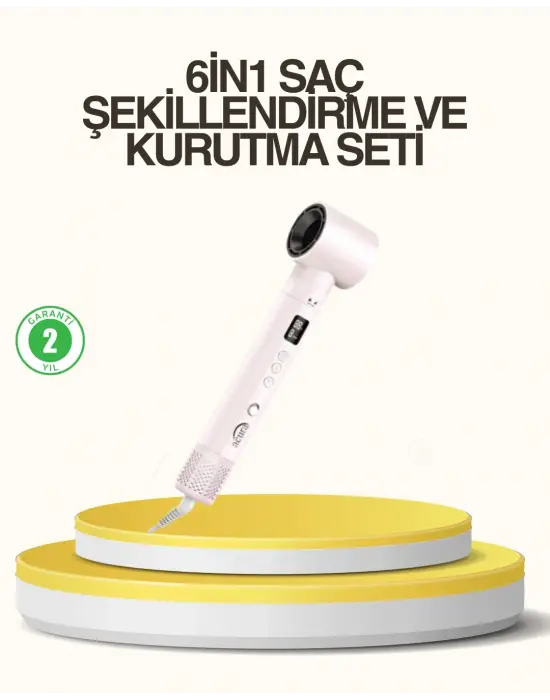 Motorlu Lcd Ekranlı Saç Şekillendirme Seti