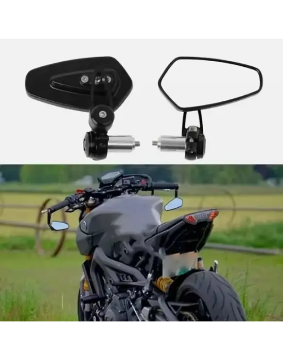 Motosiklet Gidon Aynası Siyah Tak Kullan