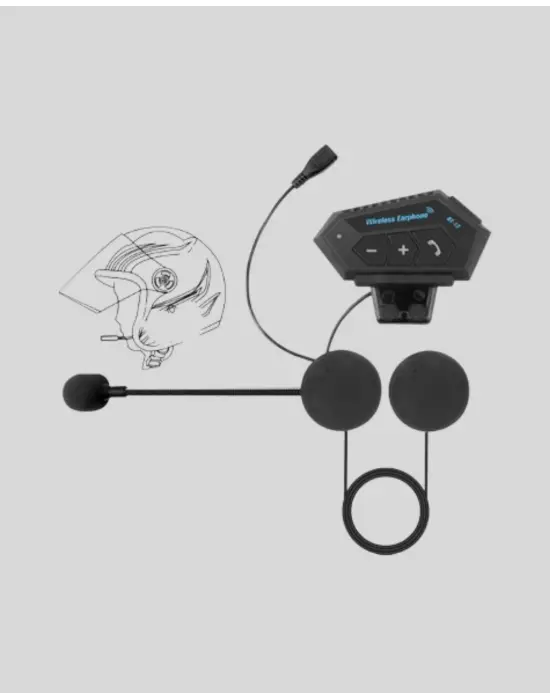 Motosiklet Kaskı İçin Bluetooth Kulaklık – Kablosuz, Mikrofonlu, Gürültü Azaltmalı Bt22