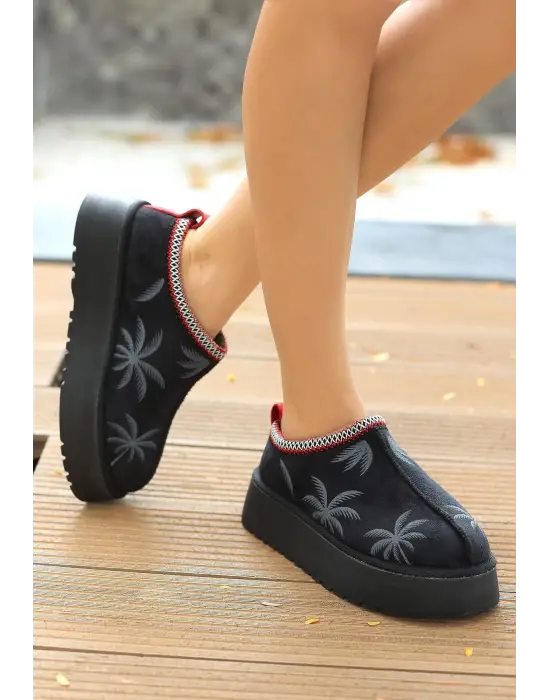 Zarif Siyah Süet Bot