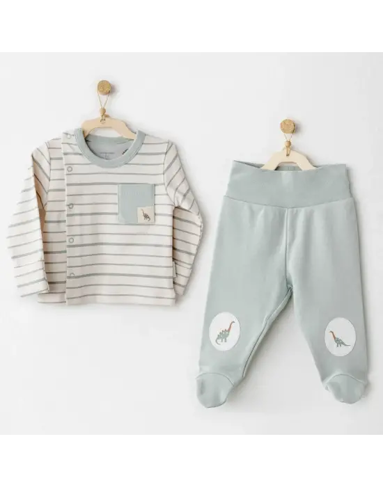 Mummy S Snuggle Saurus 2li Zıbın Takım Green