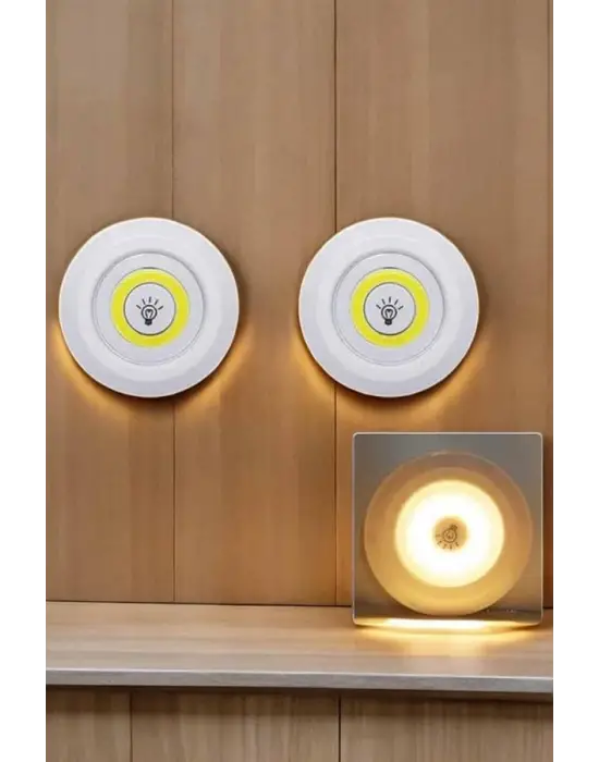 Mutfak Dolap Altı Işığı Uzaktan Kumandalı Yapışkanlı Kablosuz Pilli